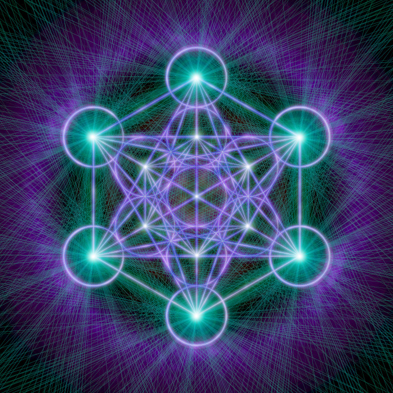 Metatron symbol with circles and lines